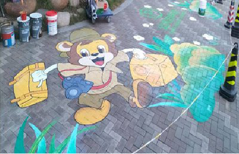  萧县夏季画地面彩绘会遇到的问题