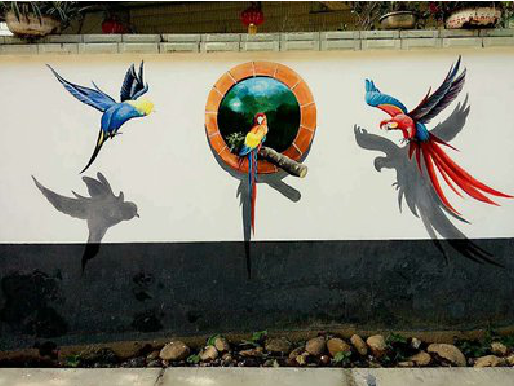  萧县视觉错位-3D墙绘设计