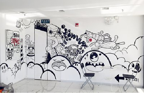  萧县手绘墙并非传统涂鸦。